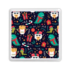 Colorful Funny Christmas Pattern Cute Cartoon Memory Card Reader (square)