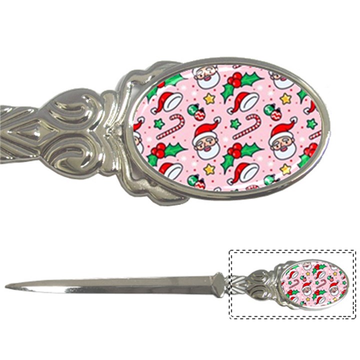 Colorful Funny Christmas Pattern Santa Claus Letter Opener