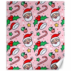 Colorful Funny Christmas Pattern Santa Claus Canvas 8  X 10  by Vaneshart