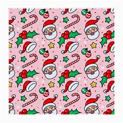 Colorful Funny Christmas Pattern Santa Claus Medium Glasses Cloth (2 Sides) by Vaneshart