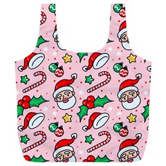 Colorful Funny Christmas Pattern Santa Claus Full Print Recycle Bag (xl) by Vaneshart