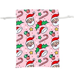 Colorful Funny Christmas Pattern Santa Claus  Lightweight Drawstring Pouch (xl) by Vaneshart