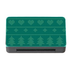 Beautiful Knitted Christmas Pattern Green Memory Card Reader With Cf by Vaneshart