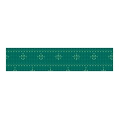 Beautiful Knitted Christmas Pattern Green Velvet Scrunchie by Vaneshart