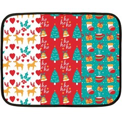 Funny Christmas Pattern Hohoho Fleece Blanket (mini) by Vaneshart