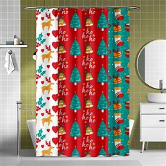 Funny Christmas Pattern Hohoho Shower Curtain 48  X 72  (small)  by Vaneshart