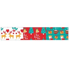 Funny Christmas Pattern Hohoho Large Flano Scarf 