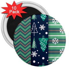 Flat Design Christmas Pattern Set 3  Magnets (10 Pack)  by Vaneshart