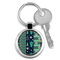 Flat Design Christmas Pattern Set Key Chain (round) by Vaneshart