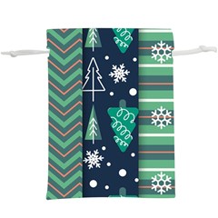 Flat Design Christmas Pattern Set  Lightweight Drawstring Pouch (xl)