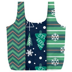 Flat Design Christmas Pattern Set Full Print Recycle Bag (xxl)