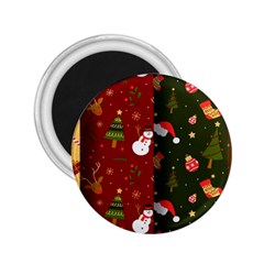 Hand Drawn Christmas Pattern Collection 2.25  Magnets