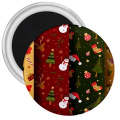 Hand Drawn Christmas Pattern Collection 3  Magnets