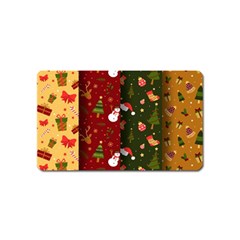 Hand Drawn Christmas Pattern Collection Magnet (Name Card)