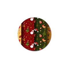 Hand Drawn Christmas Pattern Collection Golf Ball Marker