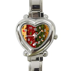 Hand Drawn Christmas Pattern Collection Heart Italian Charm Watch