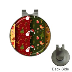 Hand Drawn Christmas Pattern Collection Hat Clips with Golf Markers