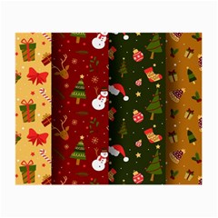 Hand Drawn Christmas Pattern Collection Small Glasses Cloth