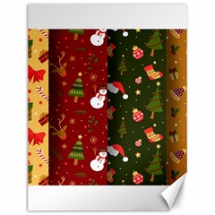 Hand Drawn Christmas Pattern Collection Canvas 12  x 16 