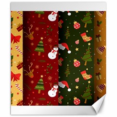 Hand Drawn Christmas Pattern Collection Canvas 20  x 24 