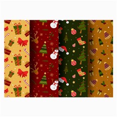 Hand Drawn Christmas Pattern Collection Large Glasses Cloth (2 Sides)