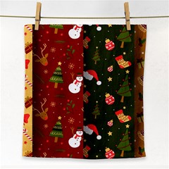 Hand Drawn Christmas Pattern Collection Face Towel