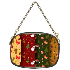 Hand Drawn Christmas Pattern Collection Chain Purse (One Side)