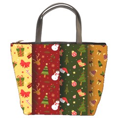 Hand Drawn Christmas Pattern Collection Bucket Bag