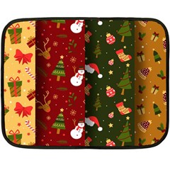 Hand Drawn Christmas Pattern Collection Fleece Blanket (Mini)