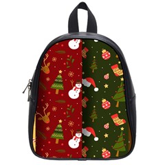 Hand Drawn Christmas Pattern Collection School Bag (Small)