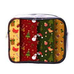 Hand Drawn Christmas Pattern Collection Mini Toiletries Bag (One Side)