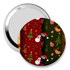 Hand Drawn Christmas Pattern Collection 3  Handbag Mirrors