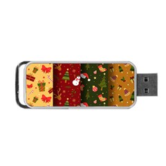 Hand Drawn Christmas Pattern Collection Portable USB Flash (Two Sides)