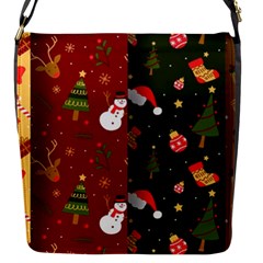 Hand Drawn Christmas Pattern Collection Flap Closure Messenger Bag (S)