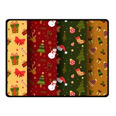 Hand Drawn Christmas Pattern Collection Double Sided Fleece Blanket (Small) 