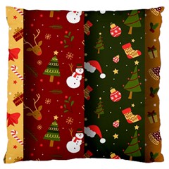 Hand Drawn Christmas Pattern Collection Large Flano Cushion Case (One Side)