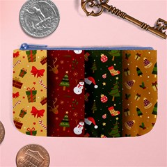 Hand Drawn Christmas Pattern Collection Large Coin Purse