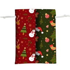 Hand Drawn Christmas Pattern Collection  Lightweight Drawstring Pouch (XL)