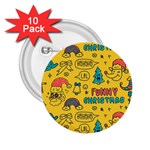 Colorful Funny Christmas Pattern Cool Ho Ho Ho Lol 2.25  Buttons (10 pack)  Front