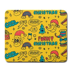 Colorful Funny Christmas Pattern Cool Ho Ho Ho Lol Large Mousepads