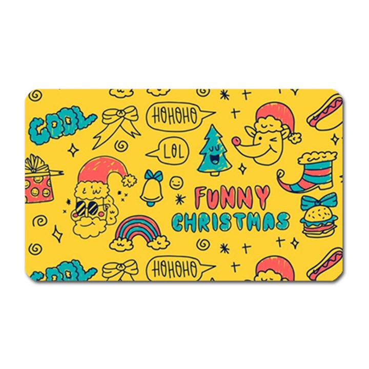 Colorful Funny Christmas Pattern Cool Ho Ho Ho Lol Magnet (Rectangular)