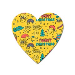 Colorful Funny Christmas Pattern Cool Ho Ho Ho Lol Heart Magnet