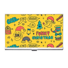 Colorful Funny Christmas Pattern Cool Ho Ho Ho Lol Business Card Holder