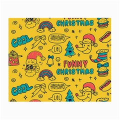 Colorful Funny Christmas Pattern Cool Ho Ho Ho Lol Small Glasses Cloth