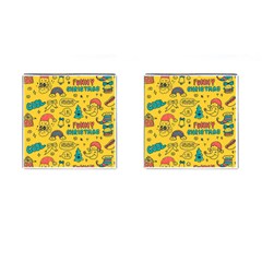 Colorful Funny Christmas Pattern Cool Ho Ho Ho Lol Cufflinks (Square)