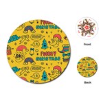 Colorful Funny Christmas Pattern Cool Ho Ho Ho Lol Playing Cards Single Design (Round) Front