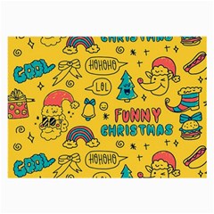 Colorful Funny Christmas Pattern Cool Ho Ho Ho Lol Large Glasses Cloth