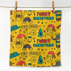 Colorful Funny Christmas Pattern Cool Ho Ho Ho Lol Face Towel