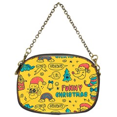 Colorful Funny Christmas Pattern Cool Ho Ho Ho Lol Chain Purse (One Side)