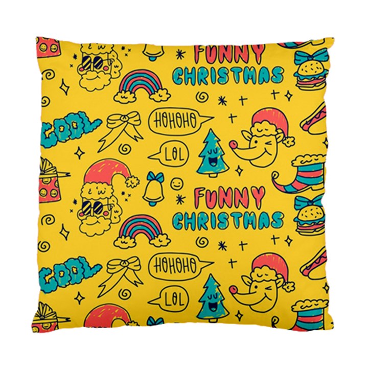 Colorful Funny Christmas Pattern Cool Ho Ho Ho Lol Standard Cushion Case (Two Sides)